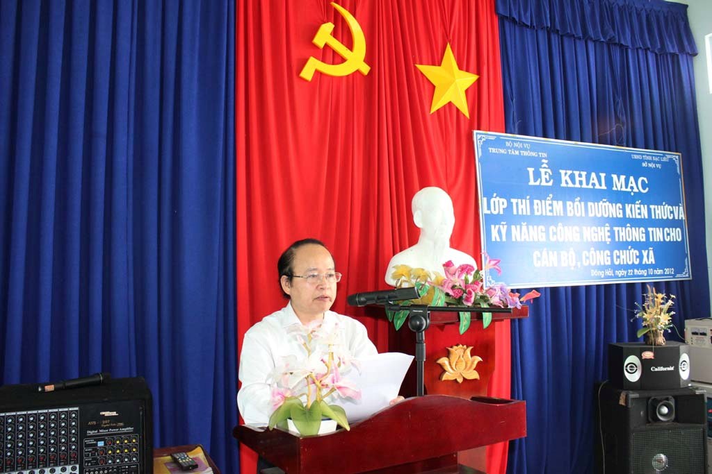 Lớp thí điểm bồi dưỡng kiến thức và kỹ năng công nghệ thông tin cho cán bộ, công chức xã tại tỉnh Bạc Liêu