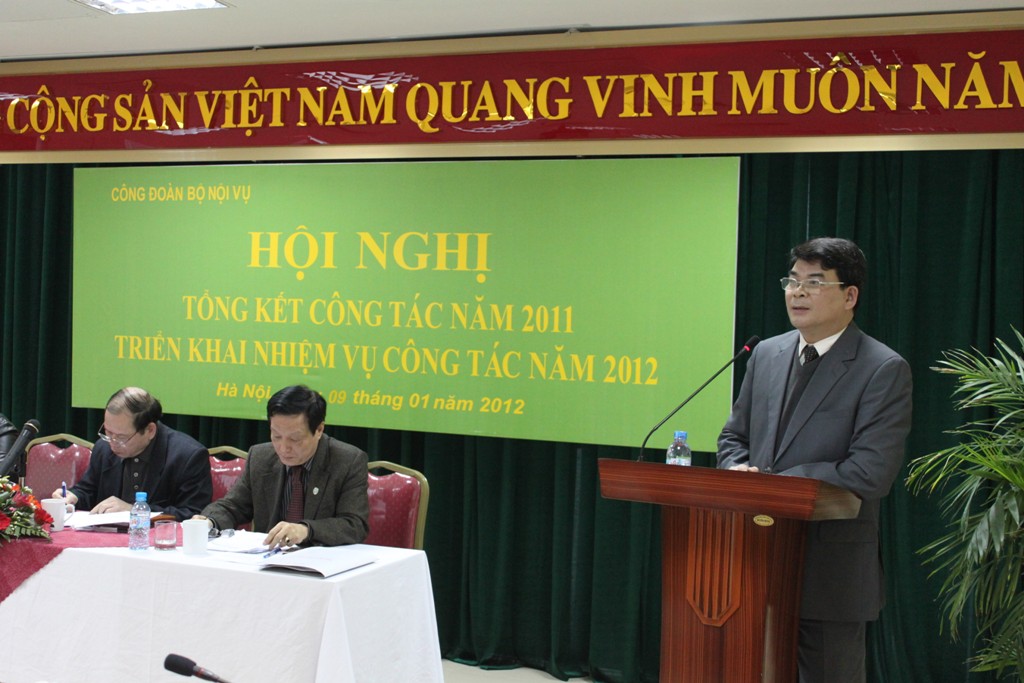 Công đoàn Bộ Nội vụ: Hội nghị Tổng kết công tác năm 2011, triển khai nhiệm vụ công tác năm 2012