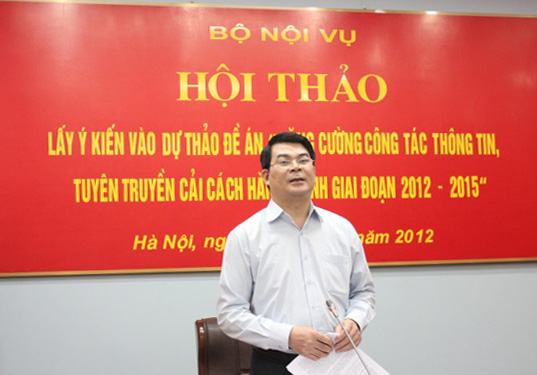 Hội thảo lấy ý kiến vào Dự thảo Đề án Tăng cường công tác thông tin, tuyên truyền cải cách hành chính giai đoạn 2012 – 2015