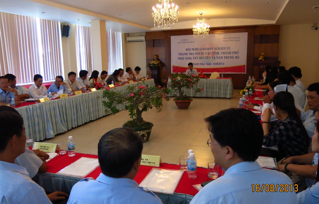 Hội nghị giao ban nghiệp vụ thanh tra ngành Nội vụ các tỉnh, thành phố trực thuộc Trung ương khu vực phía Nam, Tây Nguyên và Tây Nam Bộ