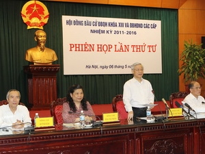 Hội đồng bầu cử đại biểu Quốc hội họp phiên thứ 4