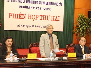 Hội đồng Bầu cử đại biểu QH họp phiên thứ hai