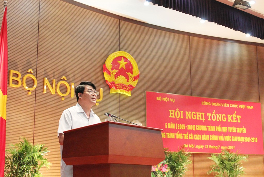 Hội nghị Tổng kết 5 năm (2005 - 2010) Chương trình phối hợp tuyên truyền Chương trình tổng thể cải cách hành chính nhà nước giai đoạn 2001 – 2010