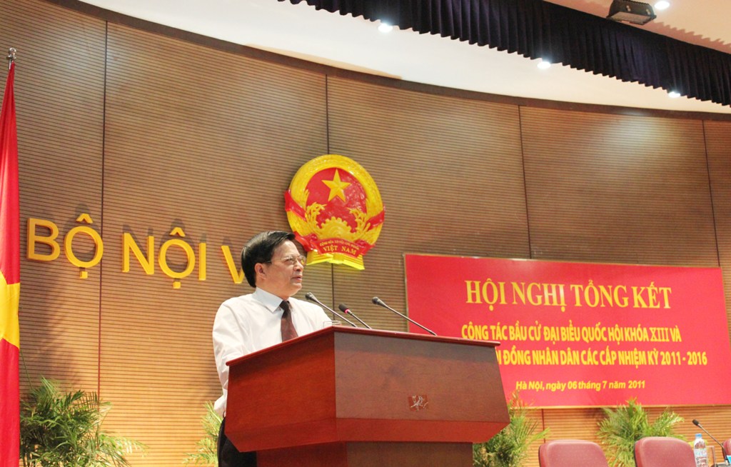Hội nghị Tổng kết công tác bầu cử đại biểu Quốc hội khóa XIII và bầu cử đại biểu Hội đồng nhân dân các cấp nhiệm kỳ 2011 - 2016