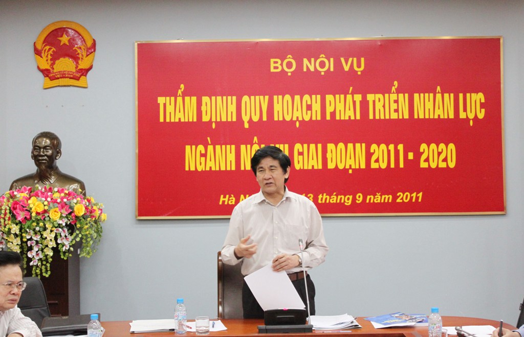 Hội nghị thẩm định Quy hoạch phát triển nhân lực ngành Nội vụ giai đoạn 2011 - 2020